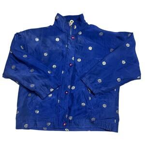 VINTAGE MURELI WINDBREAKER JACKET FULL ZIP BLUE NAVY USED JACKET SWEATER 90s y2k